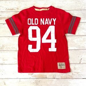 Old Navy Boys 10/12 Red Athletic Shirt Tshirt Sports Top Size 10 12 Brand NEW